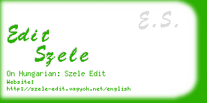 edit szele business card